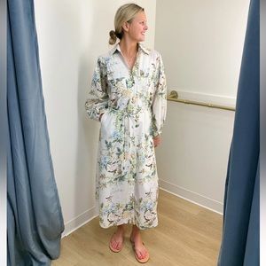 Beulah | Floral Maxi Dress {Ivory}